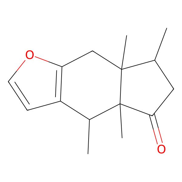 2D Structure of 4,4a,7,7a-Tetramethyl-4,6,7,8-tetrahydrocyclopenta[f][1]benzofuran-5-one