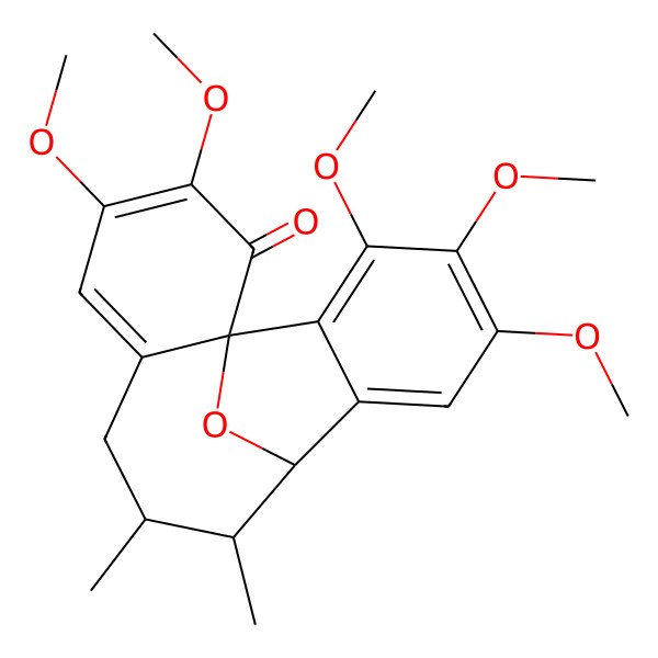 2D Structure of (1S,8R,9R,10R)-3,4,13,14,15-pentamethoxy-8,9-dimethyl-17-oxatetracyclo[8.6.1.01,6.011,16]heptadeca-3,5,11,13,15-pentaen-2-one