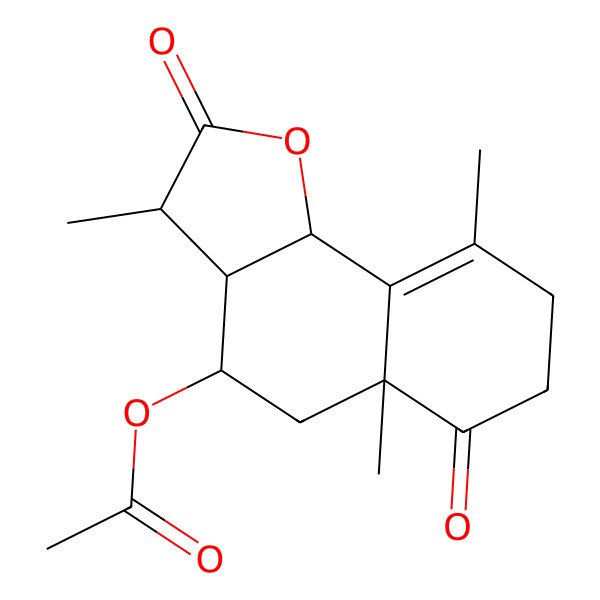 2D Structure of [(3S,3aR,4S,5aR,9bS)-3,5a,9-trimethyl-2,6-dioxo-3a,4,5,7,8,9b-hexahydro-3H-benzo[g][1]benzofuran-4-yl] acetate