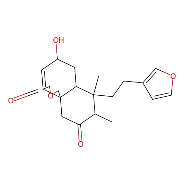 2D Structure of (5S,6aR,7R,8S,10aS)-7-[2-(furan-3-yl)ethyl]-5-hydroxy-7,8-dimethyl-1,5,6,6a,8,10-hexahydrobenzo[d][2]benzofuran-3,9-dione