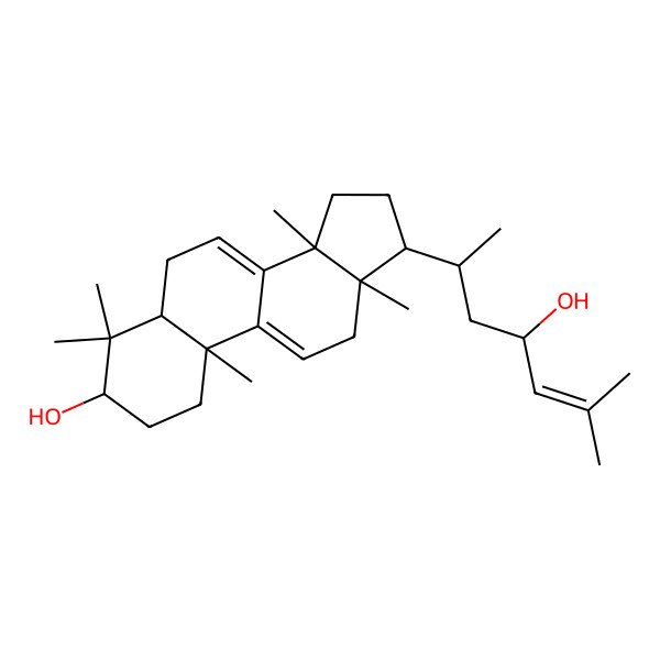 2D Structure of 17-(4-hydroxy-6-methylhept-5-en-2-yl)-4,4,10,13,14-pentamethyl-2,3,5,6,12,15,16,17-octahydro-1H-cyclopenta[a]phenanthren-3-ol