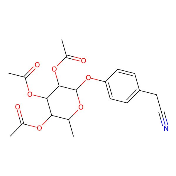 2D Structure of [4,5-Diacetyloxy-6-[4-(cyanomethyl)phenoxy]-2-methyloxan-3-yl] acetate