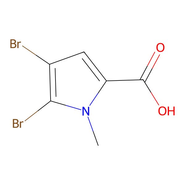 2D Structure of 4,5-dibromo-1-methyl-1H-pyrrole-2-carboxylic acid