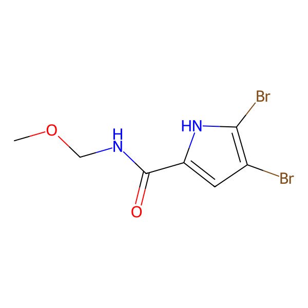 2D Structure of 4,5-Dibromo-N-(Methoxymethyl)-1H-Pyrrole-2-Carboxamide