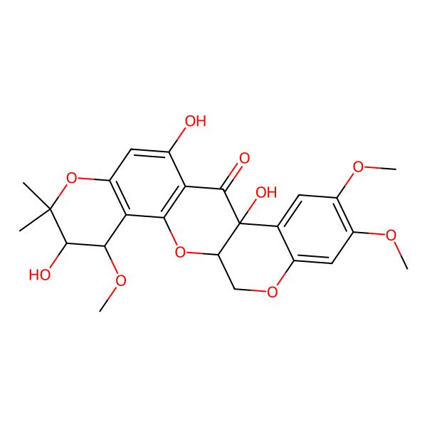 2D Structure of 4',5'-Dihydro-11,5'-dihydroxy-4'-methoxytephrosin