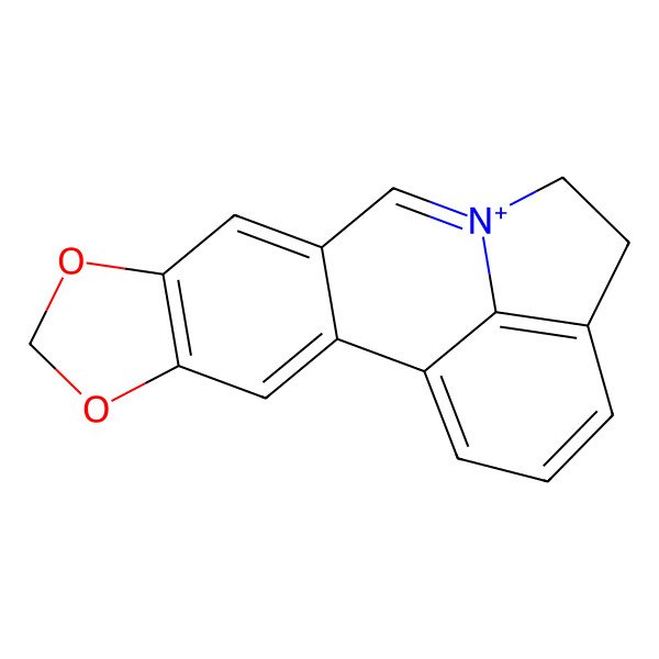 2D Structure of 4,5-Dihydro[1,3]dioxolo[4,5-j]pyrrolo[3,2,1-de]phenanthridinium