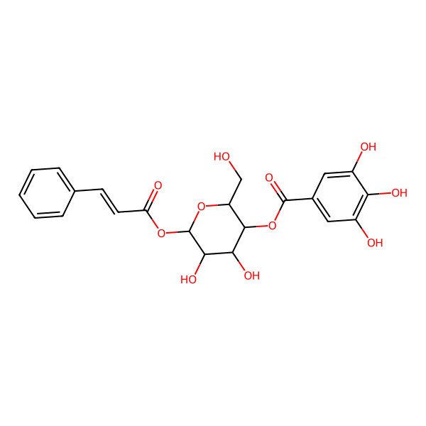 2D Structure of [4,5-Dihydroxy-2-(hydroxymethyl)-6-(3-phenylprop-2-enoyloxy)oxan-3-yl] 3,4,5-trihydroxybenzoate