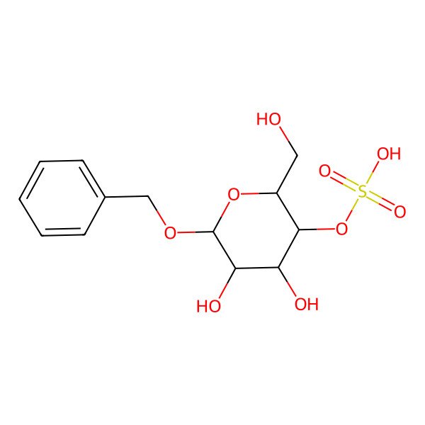 2D Structure of [4,5-Dihydroxy-2-(hydroxymethyl)-6-phenylmethoxyoxan-3-yl] hydrogen sulfate