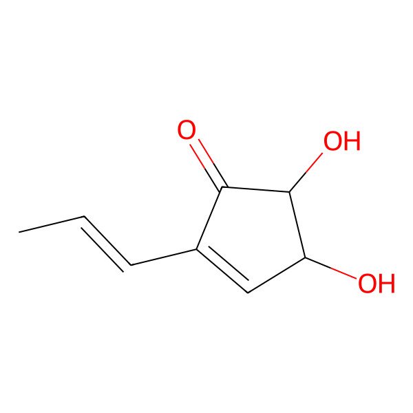 2D Structure of 4,5-Dihydroxy-2-propenylcyclopent-2-enone