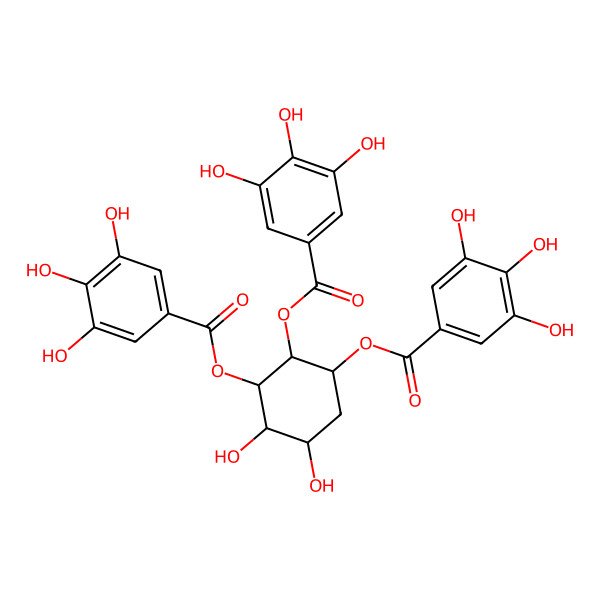 2D Structure of [4,5-Dihydroxy-2,3-bis[(3,4,5-trihydroxybenzoyl)oxy]cyclohexyl] 3,4,5-trihydroxybenzoate