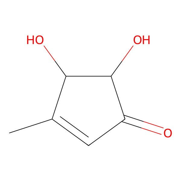 2D Structure of 4,5-Dihydroxy-3-methylcyclopent-2-en-1-one