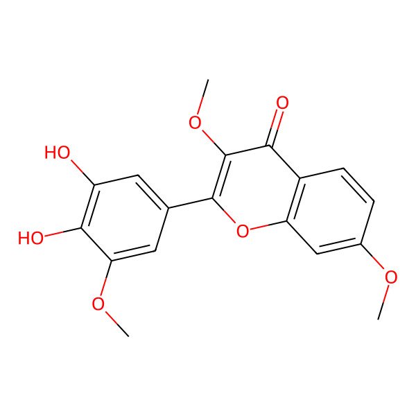 2D Structure of 4',5'-Dihydroxy-3,7,3'-trimethoxyflavone