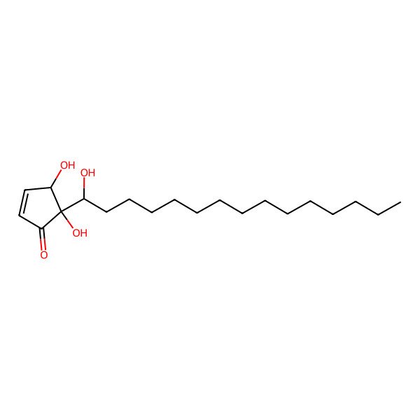 2D Structure of 4,5-Dihydroxy-5-(1-hydroxypentadecyl)cyclopent-2-en-1-one