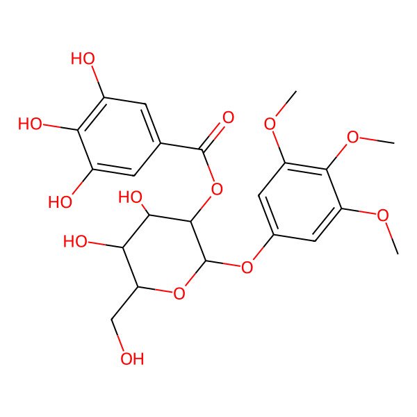 2D Structure of [4,5-Dihydroxy-6-(hydroxymethyl)-2-(3,4,5-trimethoxyphenoxy)oxan-3-yl] 3,4,5-trihydroxybenzoate