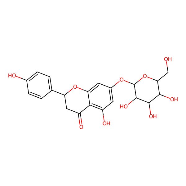 2D Structure of 4',5-Dihydroxy-7-glucosyloxyflavanone