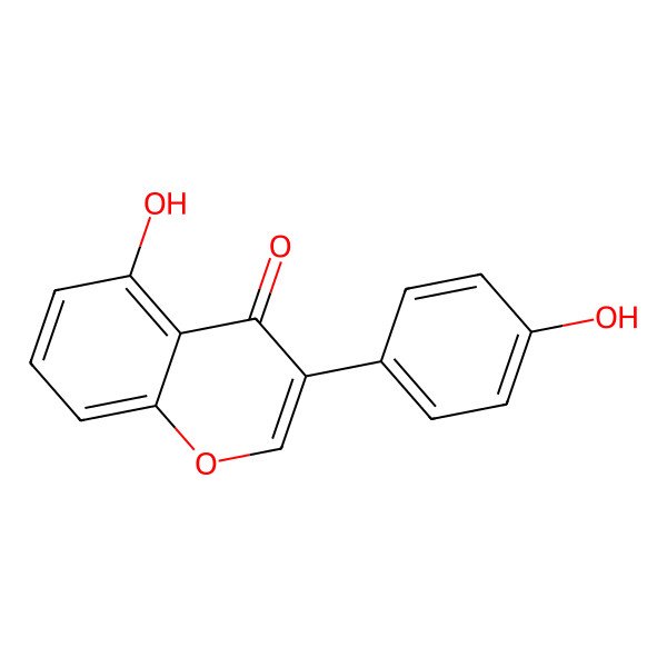 2D Structure of 5-Hydroxy-3-(4-hydroxyphenyl)chromen-4-one