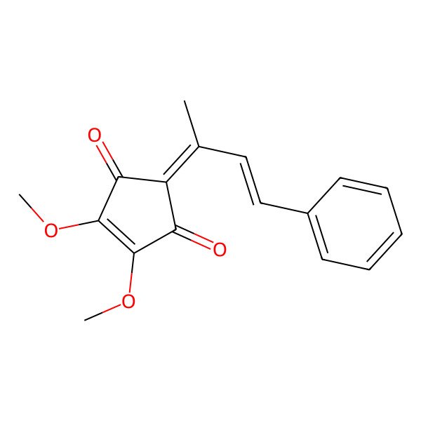 2D Structure of 4,5-Dimethoxy-2-(4-phenylbut-3-en-2-ylidene)cyclopent-4-ene-1,3-dione
