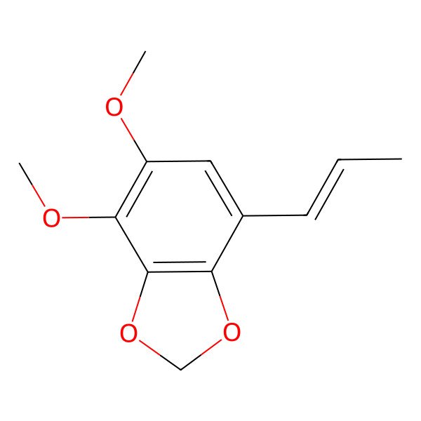 2D Structure of 4,5-dimethoxy-7-[(E)-prop-1-enyl]-1,3-benzodioxole