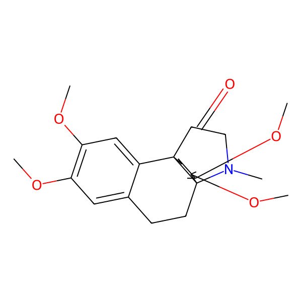 2D Structure of 4,5,11,12-Tetramethoxy-17-methyl-17-azatetracyclo[8.4.3.01,10.02,7]heptadeca-2,4,6,11-tetraen-13-one