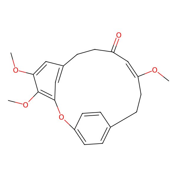 2D Structure of 4,5,12-Trimethoxy-2-oxatricyclo[13.2.2.13,7]icosa-1(17),3,5,7(20),11,15,18-heptaen-10-one