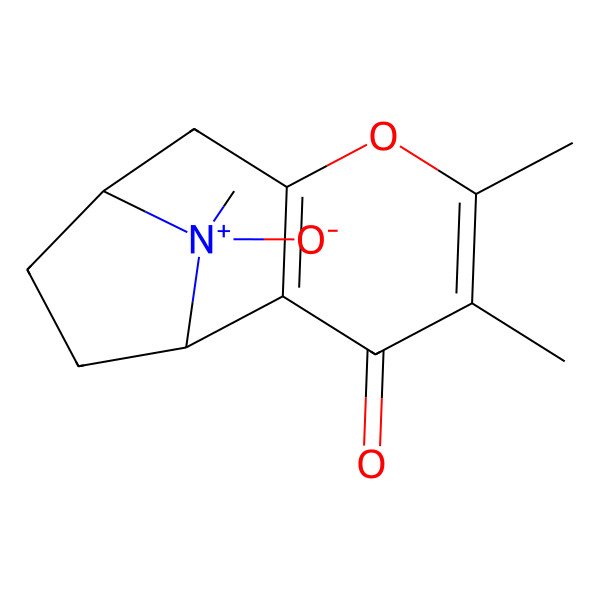 2D Structure of 4,5,12-Trimethyl-12-oxido-6-oxa-12-azoniatricyclo[7.2.1.02,7]dodeca-2(7),4-dien-3-one