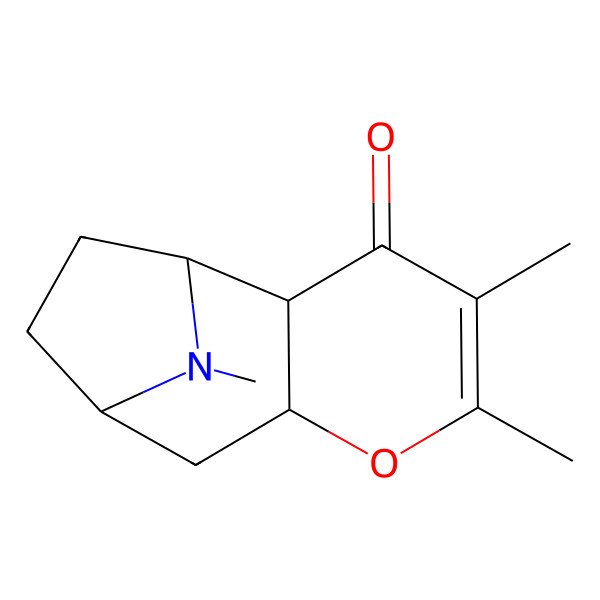 2D Structure of 4,5,12-Trimethyl-6-oxa-12-azatricyclo[7.2.1.02,7]dodec-4-en-3-one
