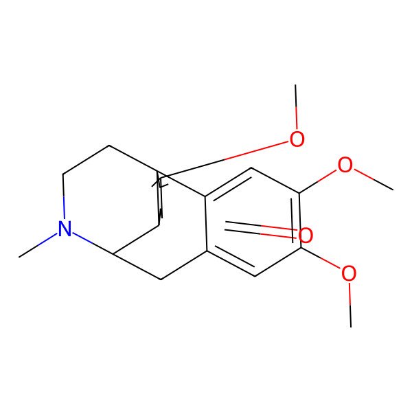 2D Structure of 4,5,13-Trimethoxy-17-methyl-17-azatetracyclo[7.5.3.01,10.02,7]heptadeca-2,4,6,13-tetraen-12-one