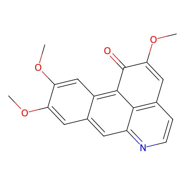 2D Structure of 4,5,15-Trimethoxy-10-azatetracyclo[7.7.1.02,7.013,17]heptadeca-1,3,5,7,9,11,13(17),14-octaen-16-one