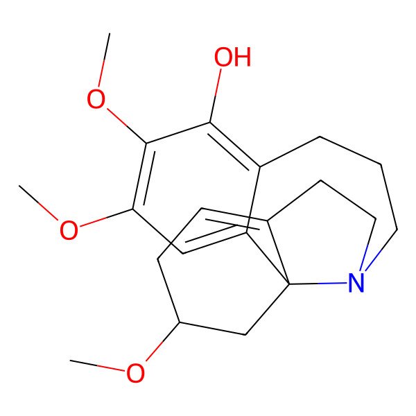 2D Structure of 4,5,17-Trimethoxy-11-azatetracyclo[9.7.0.01,14.02,7]octadeca-2,4,6,14-tetraen-6-ol