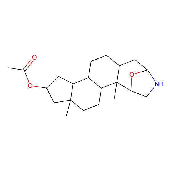 2D Structure of [(1R,2S,3S,6R,8S,10S,11S,14R,16S)-2,6-dimethyl-19-oxa-17-azapentacyclo[14.2.1.02,14.03,11.06,10]nonadecan-8-yl] acetate