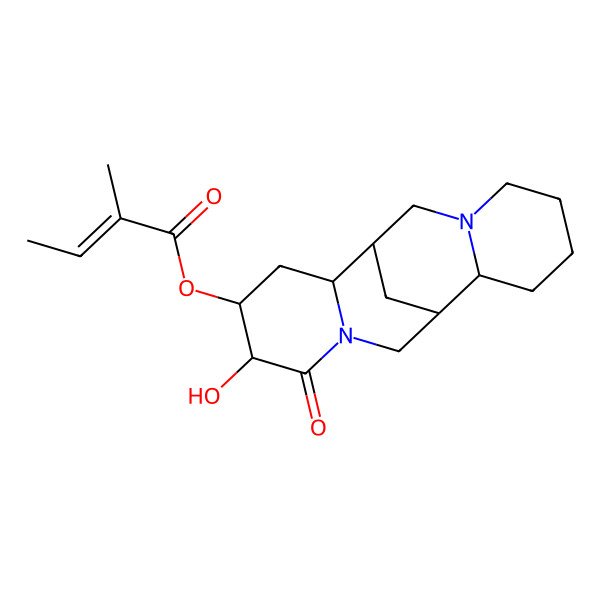 2D Structure of [(1S,2R,4R,5S,9S,10S)-5-hydroxy-6-oxo-7,15-diazatetracyclo[7.7.1.02,7.010,15]heptadecan-4-yl] (E)-2-methylbut-2-enoate