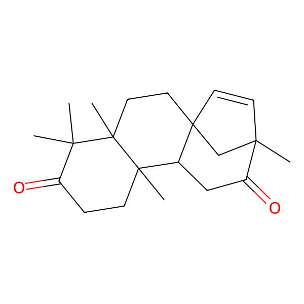 2D Structure of 4,5,5,9,13-Pentamethyltetracyclo[11.2.1.01,10.04,9]hexadec-14-ene-6,12-dione