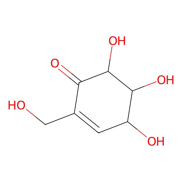 2D Structure of 4,5,6-Trihydroxy-2-hydroxymethyl-2-cyclohexene-1-one