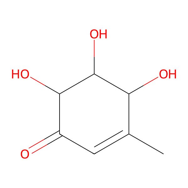 2D Structure of 4,5,6-Trihydroxy-3-methylcyclohex-2-en-1-one
