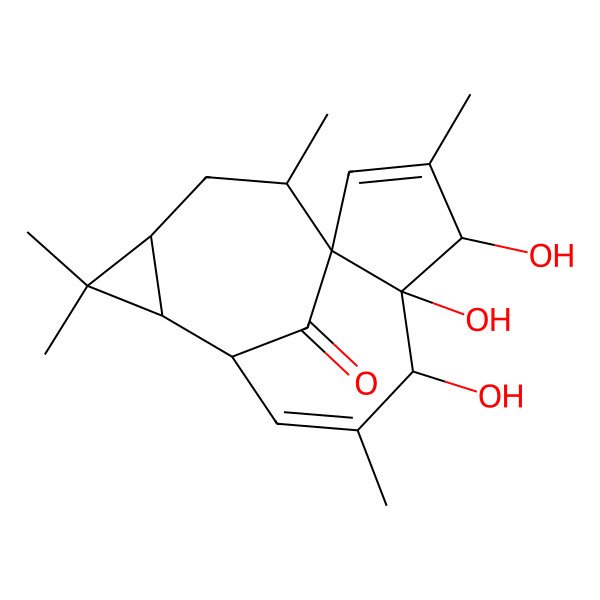 2D Structure of 4,5,6-Trihydroxy-3,7,11,11,14-pentamethyltetracyclo[7.5.1.01,5.010,12]pentadeca-2,7-dien-15-one