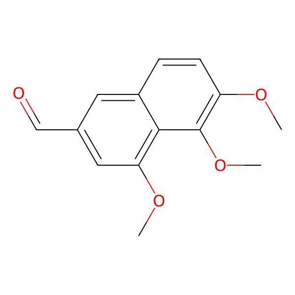 2D Structure of 4,5,6-Trimethoxy-2-naphthaldehyde