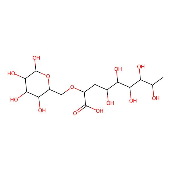 2D Structure of 4,5,6,7,8-Pentahydroxy-2-[(3,4,5,6-tetrahydroxyoxan-2-yl)methoxy]nonanoic acid