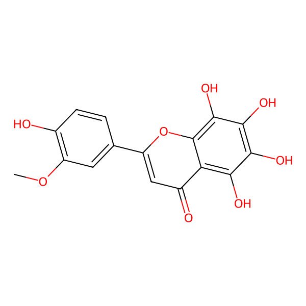 2D Structure of 4',5,6,7,8-Pentahydroxy-3'-methoxyflavone
