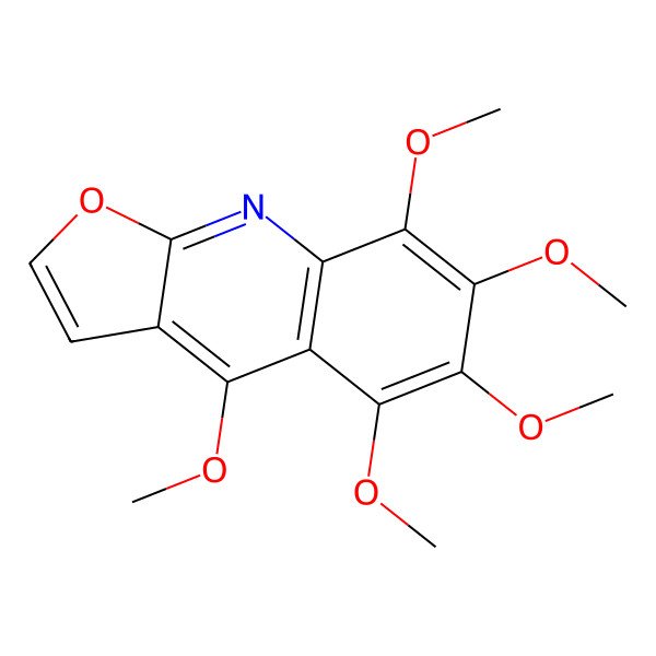 2D Structure of 4,5,6,7,8-Pentamethoxyfuroquinoline