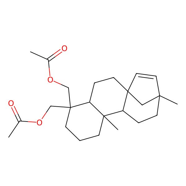 2D Structure of [(1R,4S,9S,10S,13S)-5-(acetyloxymethyl)-9,13-dimethyl-5-tetracyclo[11.2.1.01,10.04,9]hexadec-14-enyl]methyl acetate