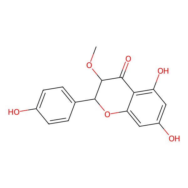 2D Structure of 4',5,7-Trihydroxy-3-methoxyflavanone