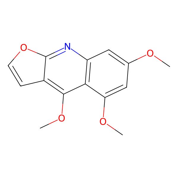 2D Structure of 4,5,7-Trimethoxyfuro[2,3-b]quinoline