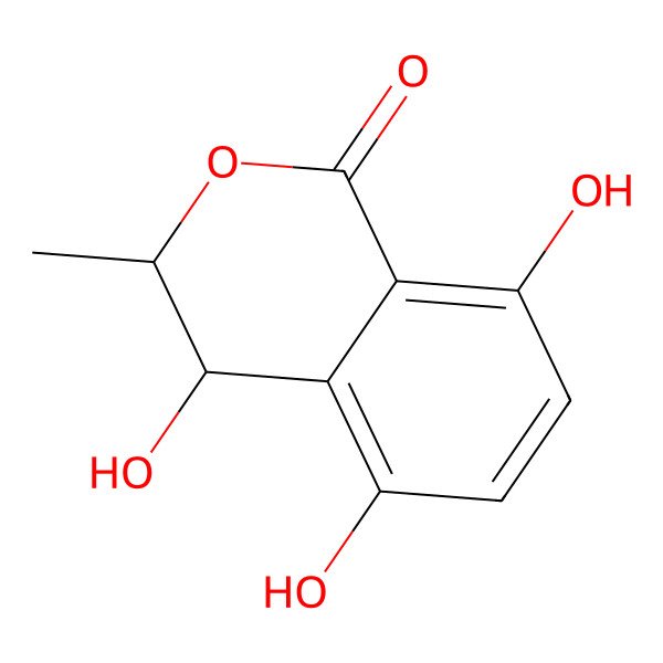 2D Structure of 4,5,8-Trihydroxy-3-methyl-3,4-dihydroisochromen-1-one