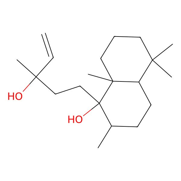 2D Structure of (1S,2S,4aR,8aR)-1-[(3S)-3-hydroxy-3-methylpent-4-enyl]-2,5,5,8a-tetramethyl-3,4,4a,6,7,8-hexahydro-2H-naphthalen-1-ol