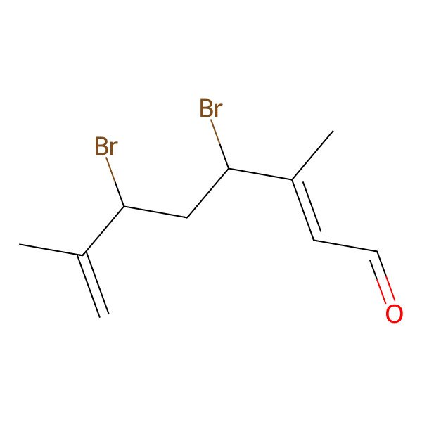 2D Structure of 4,6-Dibromo-3,7-dimethylocta-2,7-dienal