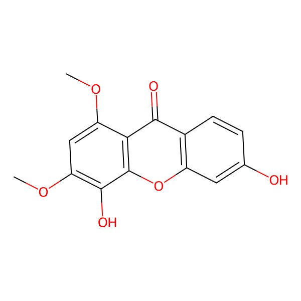 2D Structure of 4,6-Dihydroxy-1,3-dimethoxy-9H-xanthen-9-one