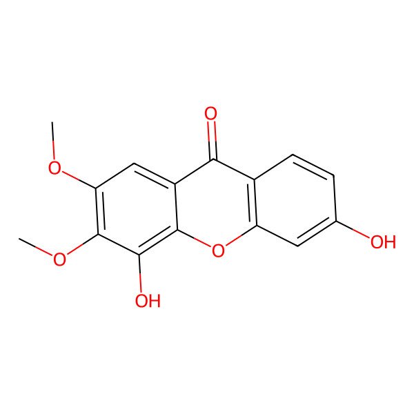 2D Structure of 4,6-Dihydroxy-2,3-dimethoxyxanthone 2D Structure of 4,6-Dihydroxy-2,3-dimethoxyxanthone