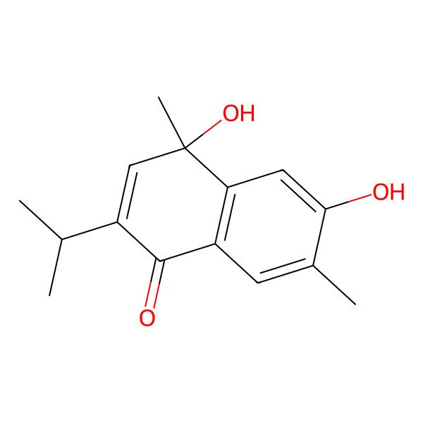 2D Structure of 4,6-Dihydroxy-4,7-dimethyl-2-propan-2-ylnaphthalen-1-one
