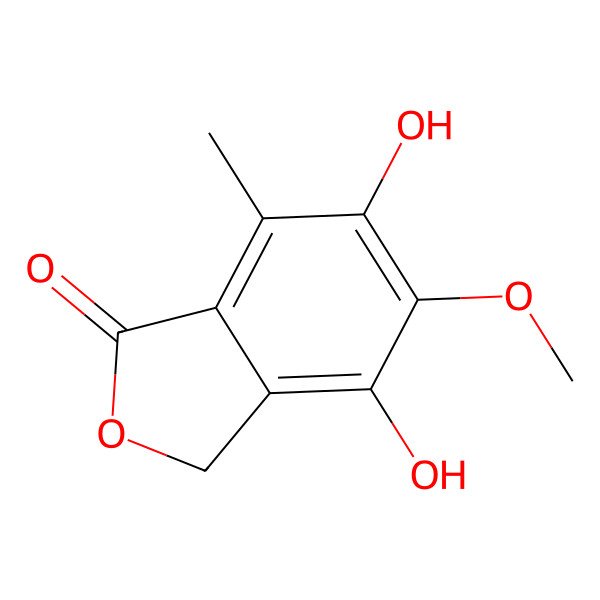 2D Structure of 4,6-Dihydroxy-5-methoxy-7-methylphthalide