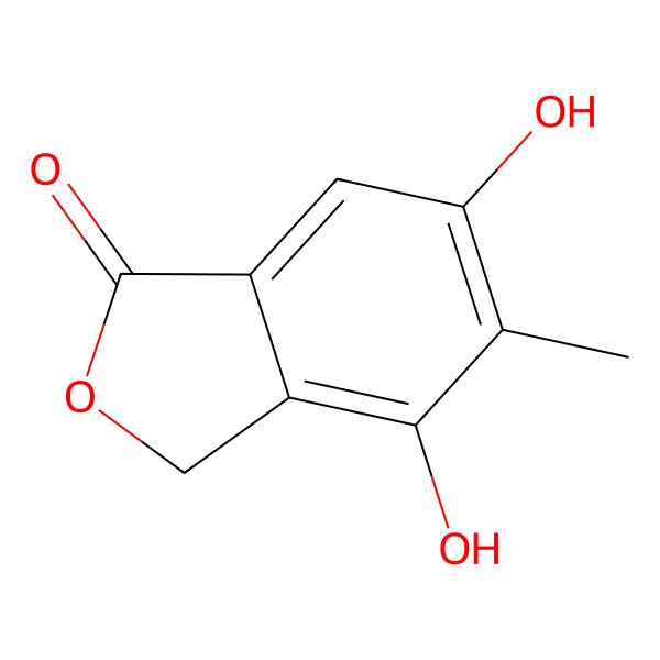 2D Structure of 4,6-Dihydroxy-5-methyl-2-benzofuran-1(3H)-one